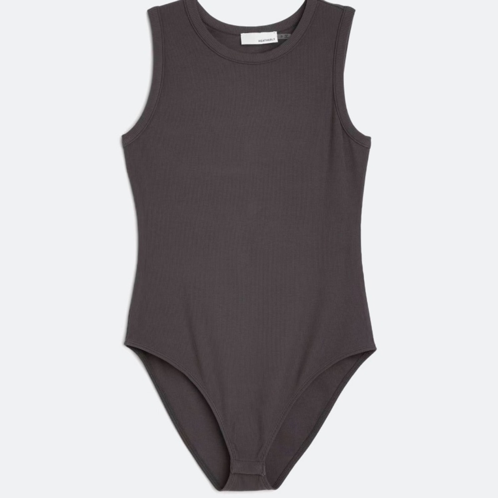 Chic Charcoal Sleeveless Bodysuit